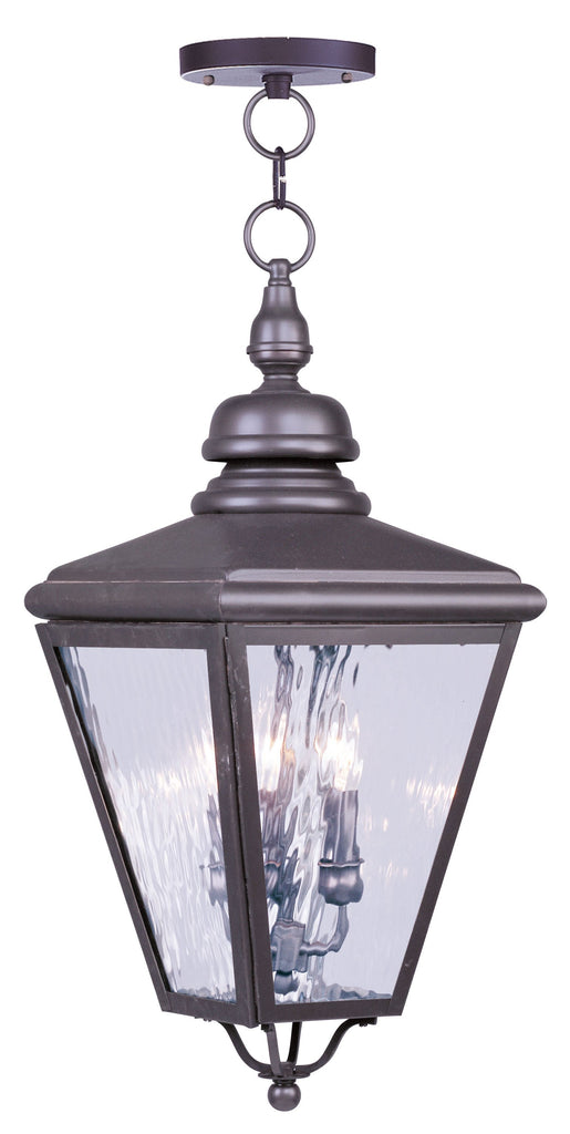 Livex Cambridge 3 Light Bronze Outdoor Chain Lantern - C185-2035-07
