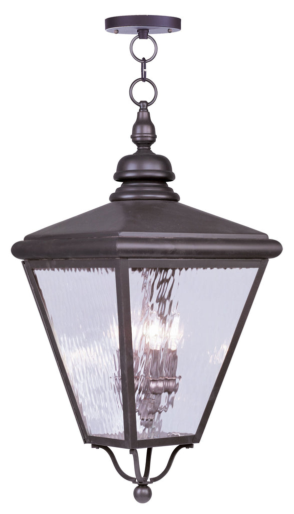 Livex Cambridge 4 Light Bronze Outdoor Chain Lantern - C185-2037-07