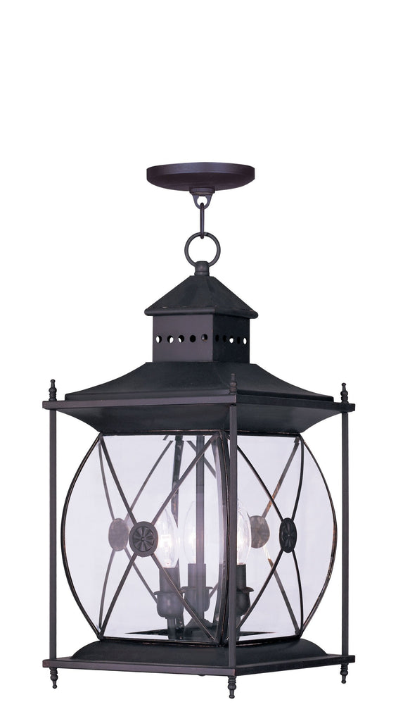 Livex Providence 3 Light Bronze Outdoor Chain Lantern - C185-2097-07