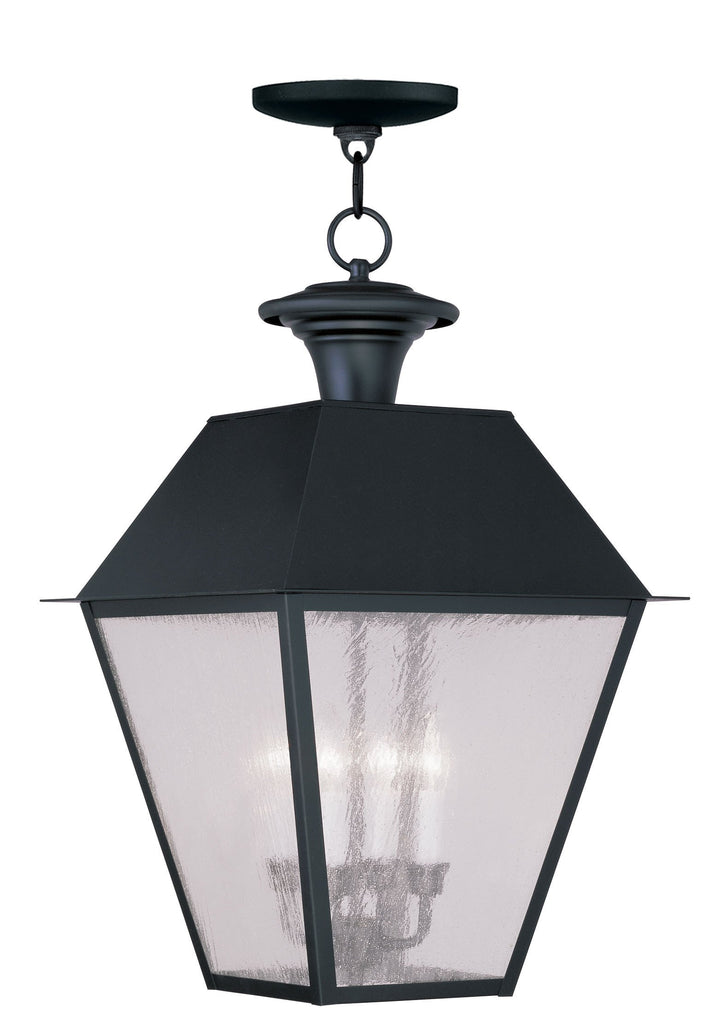 Livex Mansfield 4 Light Black Outdoor Chain Lantern - C185-2174-04