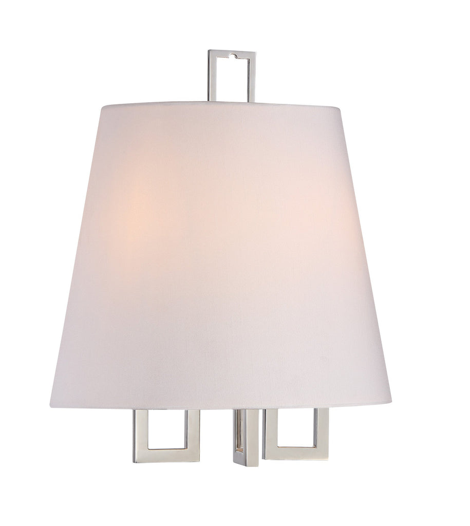 2 Light Polished Nickel Eclectic Modern Sconce - C193-2252-PN