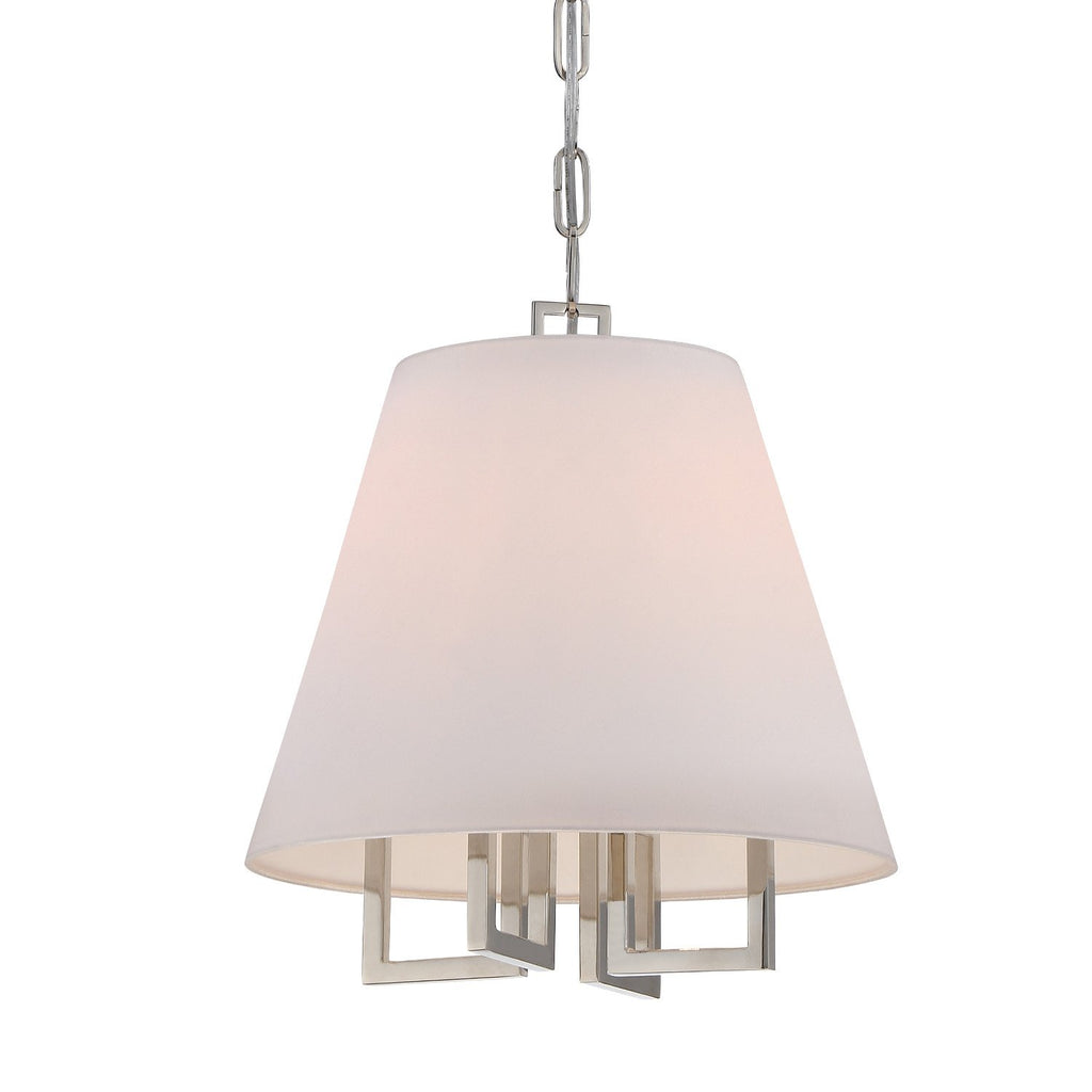 4 Light Polished Nickel Eclectic Modern Mini Chandelier - C193-2254-PN