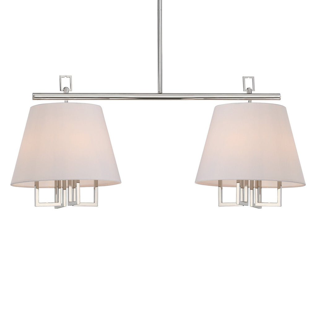 8 Light Polished Nickel Eclectic Modern Pendant - C193-2257-PN