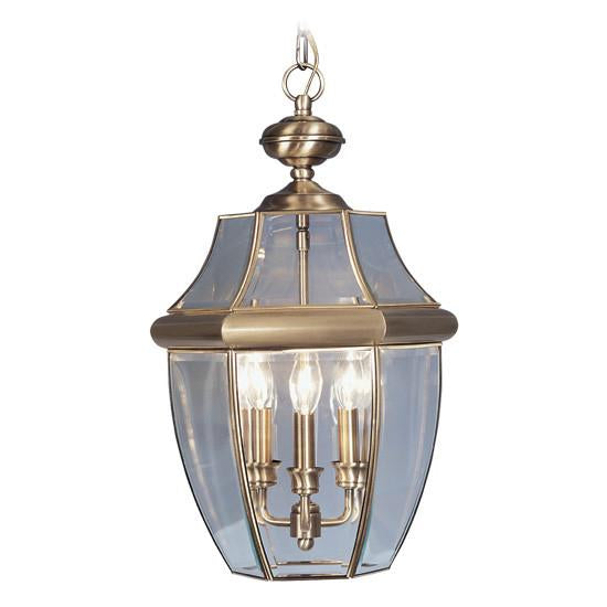 Livex Monterey 3 Light AB Outdoor Chain Lantern - C185-2355-01