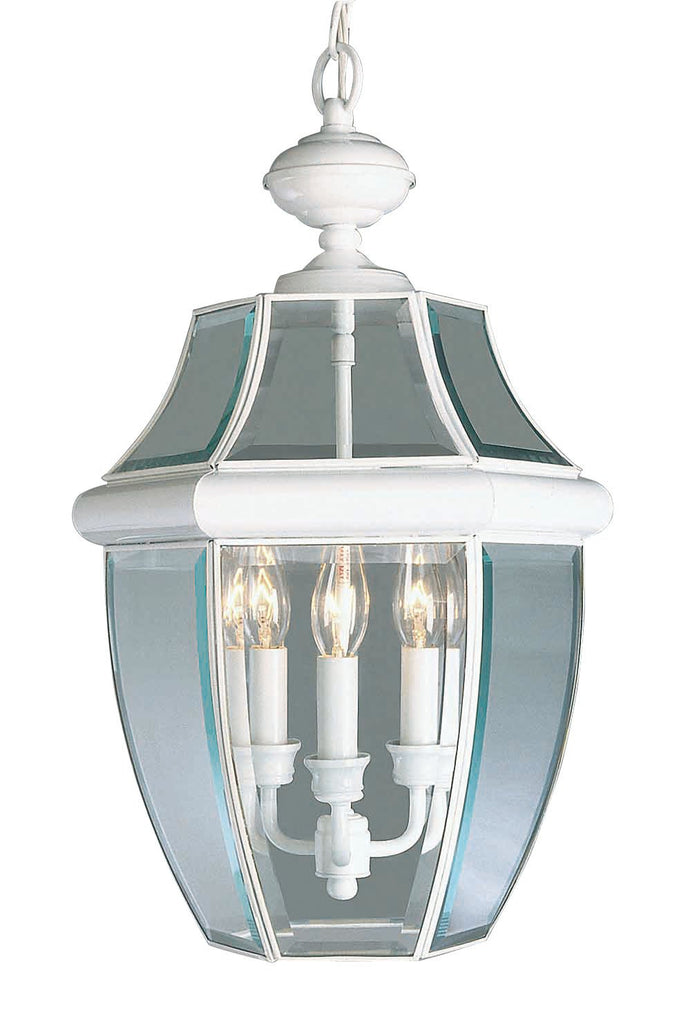 Livex Monterey 3 Light White Outdoor Chain Lantern - C185-2355-03