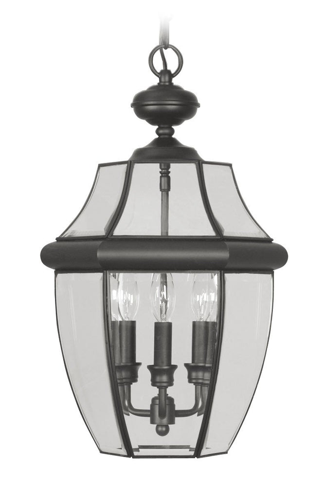 Livex Monterey 3 Light Black Outdoor Chain Lantern - C185-2355-04