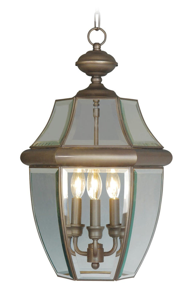 Livex Monterey 3 Light Bronze Outdoor Chain Lantern - C185-2355-07