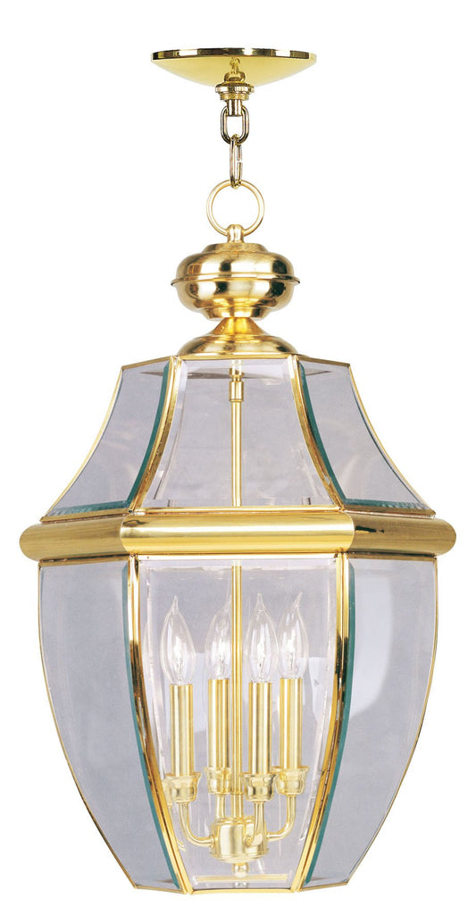 Livex Monterey 4 Light PB Outdoor Chain Lantern - C185-2357-02
