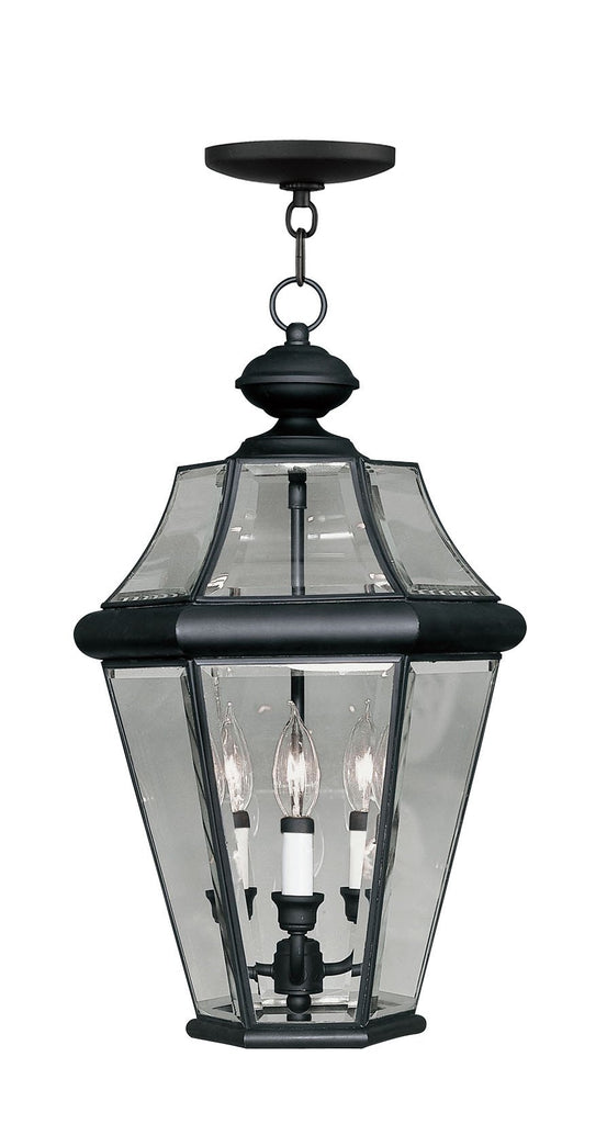 Livex Georgetown 3 Light Black Outdoor Chain Lantern - C185-2365-04