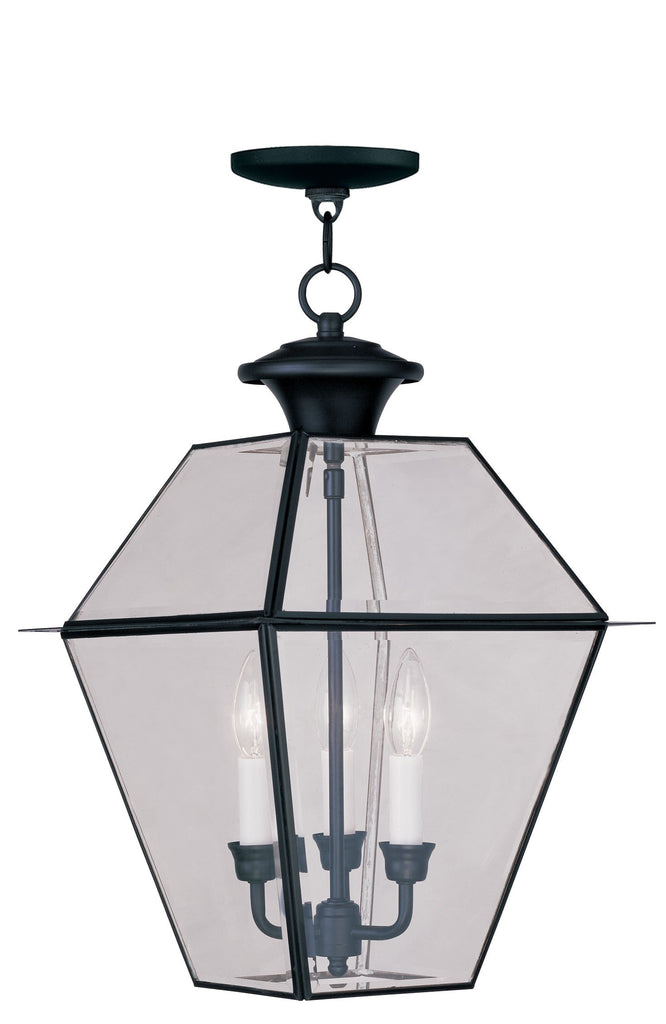 Livex Westover 3 Light Black Outdoor Chain Lantern - C185-2385-04