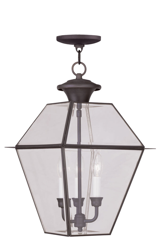 Livex Westover 3 Light Bronze Outdoor Chain Lantern - C185-2385-07