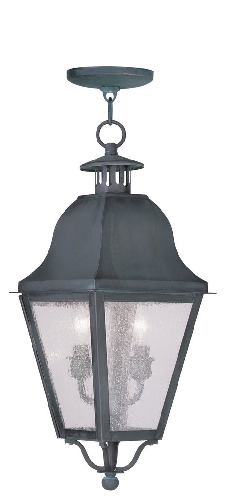 Livex Amwell 2 Light Charcoal Outdoor Chain Lantern - C185-2546-61