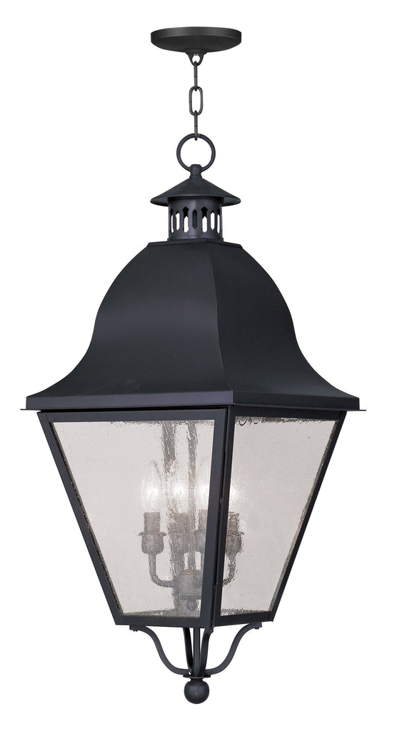 Livex Amwell 4 Light Black Outdoor Chain Lantern - C185-2547-04