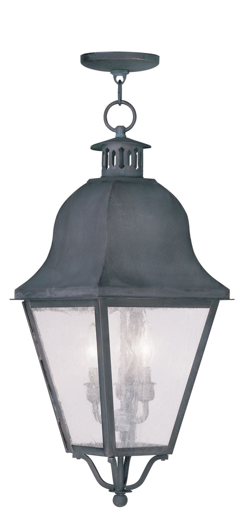 Livex Amwell 3 Light Charcoal Outdoor Chain Lantern - C185-2557-61