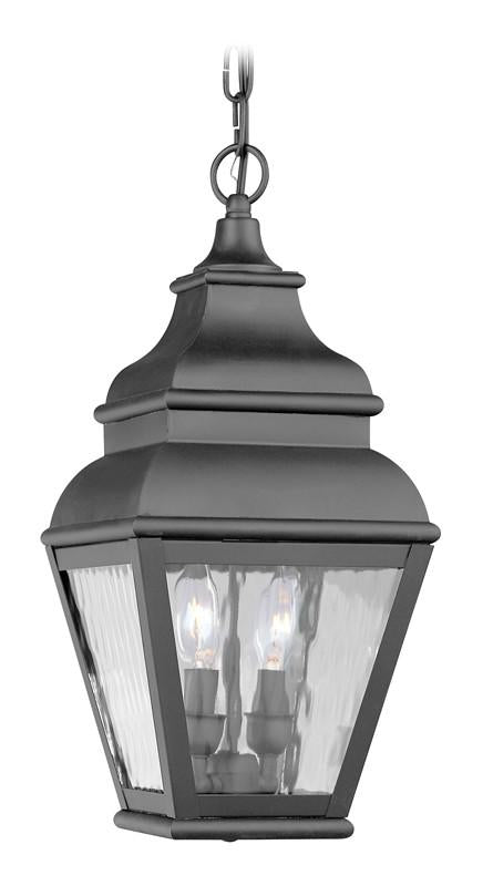 Livex Exeter 2 Light Black Outdoor Chain Lantern - C185-2604-04