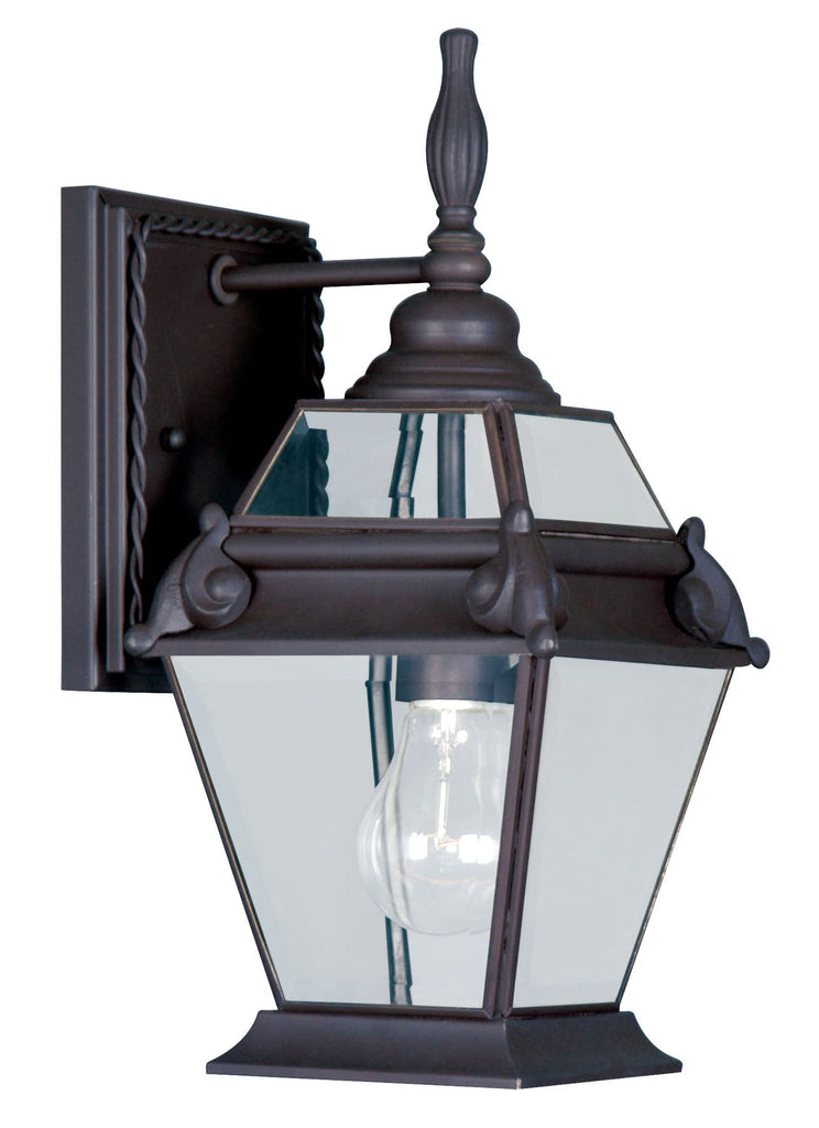 Livex Fleur de Lis 1 Light Bronze Outdoor Wall Lantern - C185-2627-07