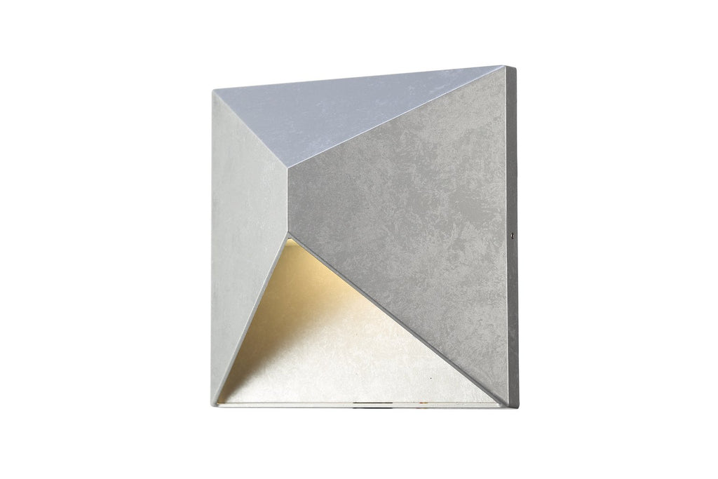 ZC121-LDOD1100 - Living District: LED Outdoor Wall lamp D:8 H:8 9.5W 600LM 3000K Silver Finish Acrylic Lens