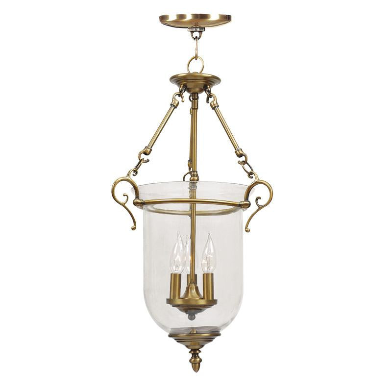Livex Legacy 3 Light Antique Brass Chain Lantern - C185-5022-01