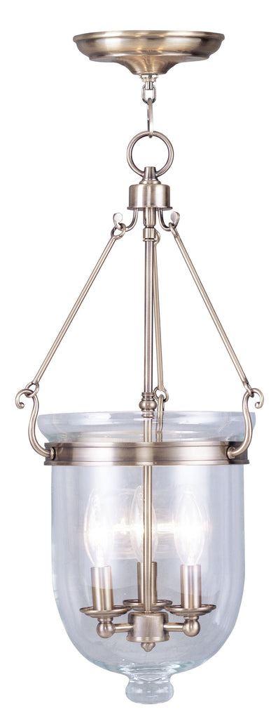 Livex Jefferson 3 Light Antique Brass Chain Lantern - C185-5064-01