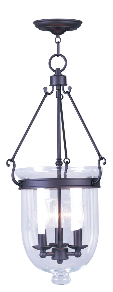 Livex Jefferson 3 Light Bronze Chain Lantern - C185-5064-07