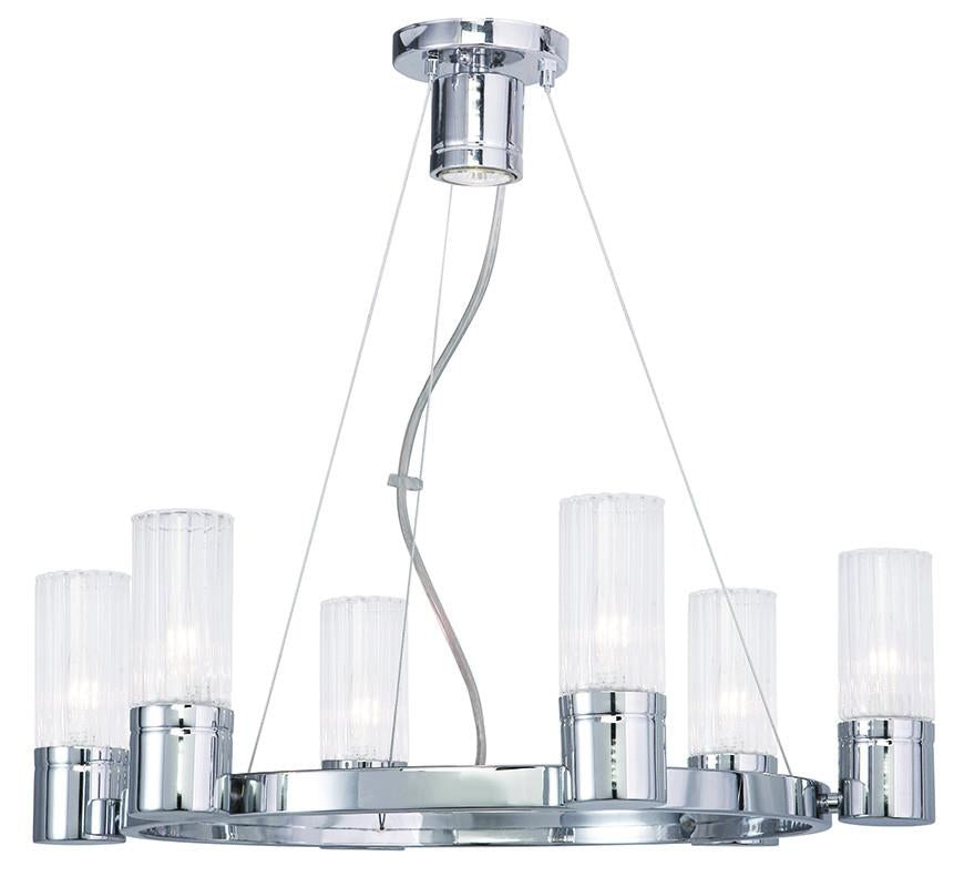 Livex Midtown 6 Light Polished Chrome Chandelier - C185-50696-05