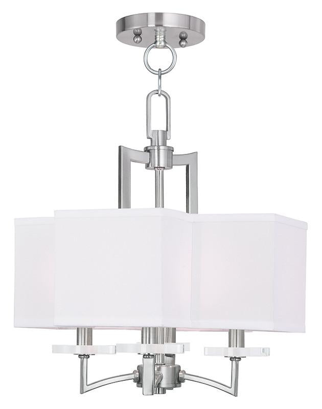 Livex Woodland Park 4 Light BN Mini Chandelier/Ceiling Mount - C185-50704-91
