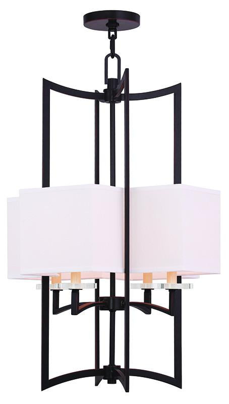 Livex Woodland Park 4 Light Olde Bronze Foyer Chandelier - C185-50707-67