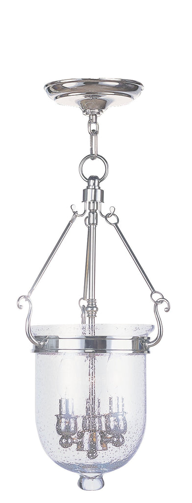 Livex Jefferson 3 Light Polished Nickel Chain Lantern - C185-5083-35