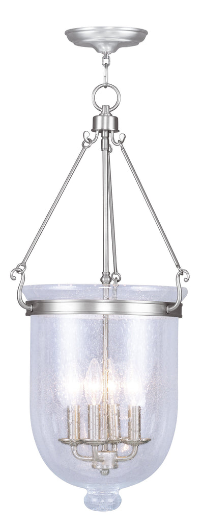 Livex Jefferson 4 Light Brushed Nickel Chain Lantern - C185-5085-91