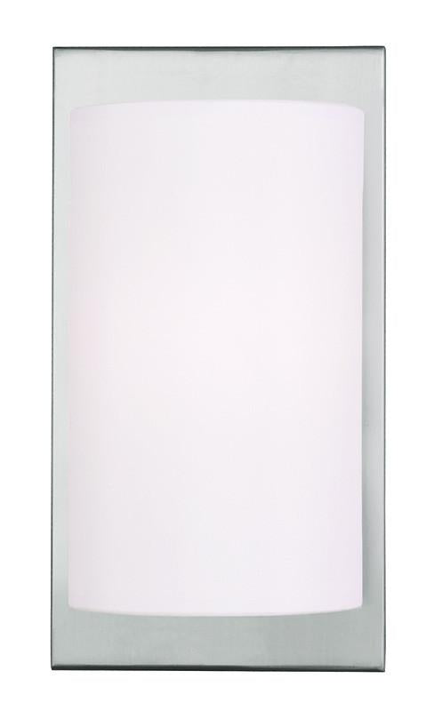 Livex Meridian 1 Light Brushed Nickel Wall Sconce - C185-50860-91