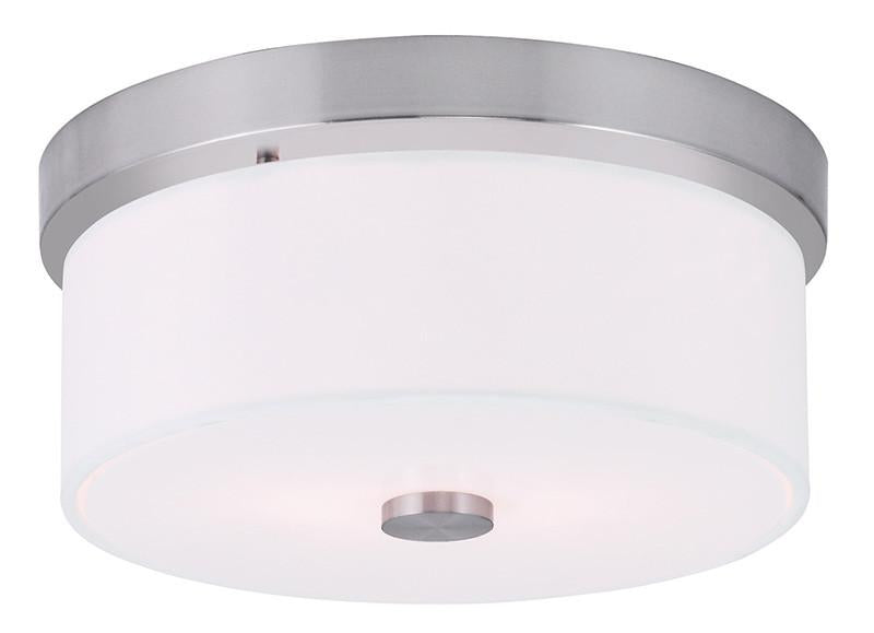Livex Meridian 2 Light Brushed Nickel Ceiling Mount - C185-50862-91