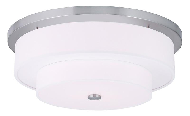 Livex Meridian 4 Light Brushed Nickel Ceiling Mount - C185-50866-91