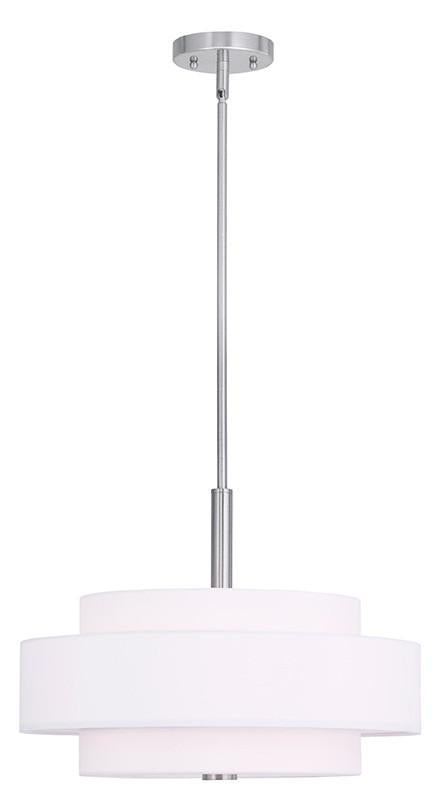 Livex Meridian 4 Light Brushed Nickel Pendant - C185-50874-91