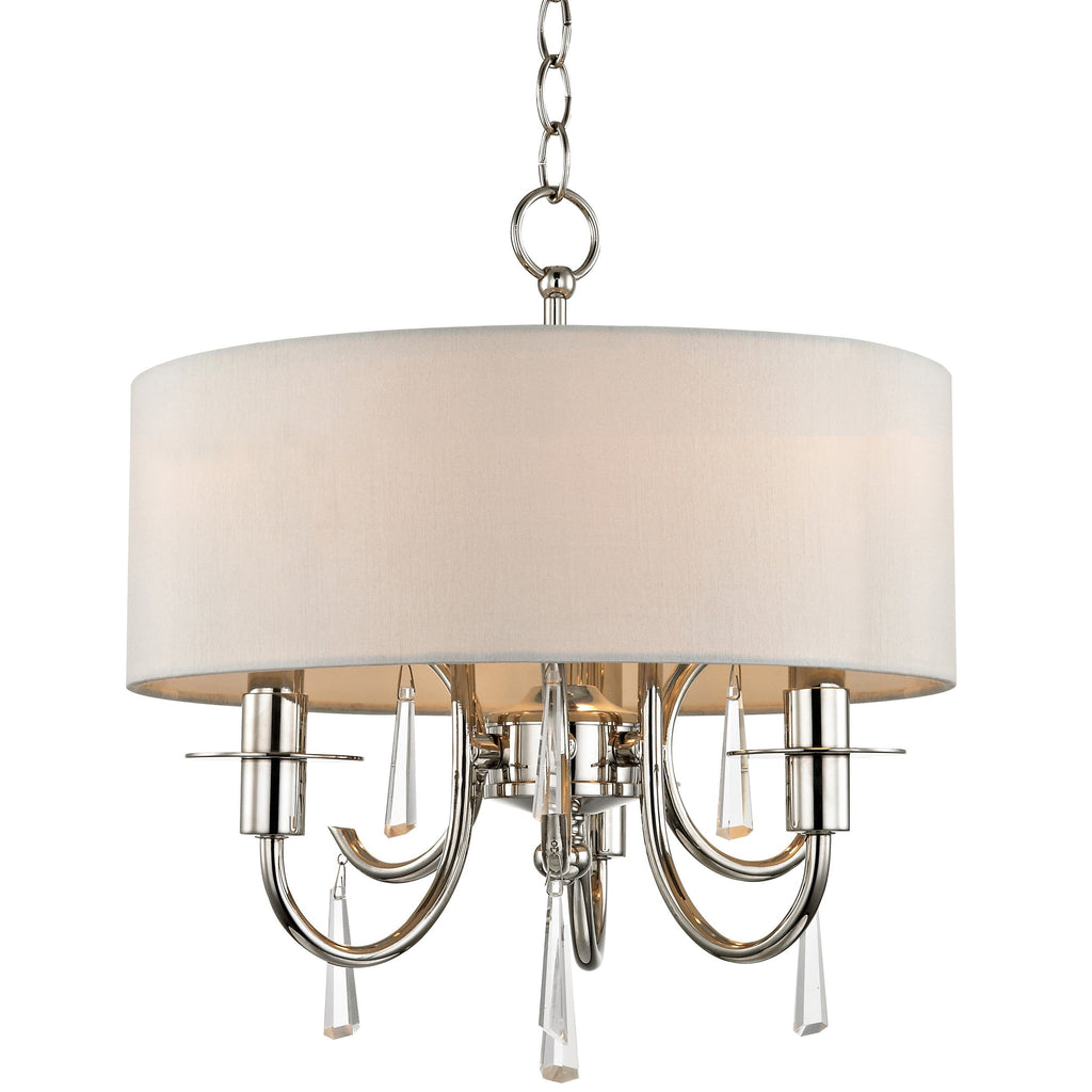 3 Light Polished Nickel Transitional Modern Mini Chandelier Draped In Clear Hand Cut Crystal - C193-6033-PN-CL-MWP