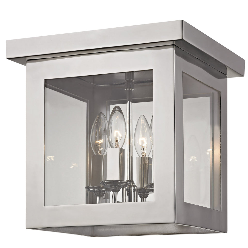 4 Light Polished Nickel Transitional Modern Ceiling Mount - C193-6050-PN