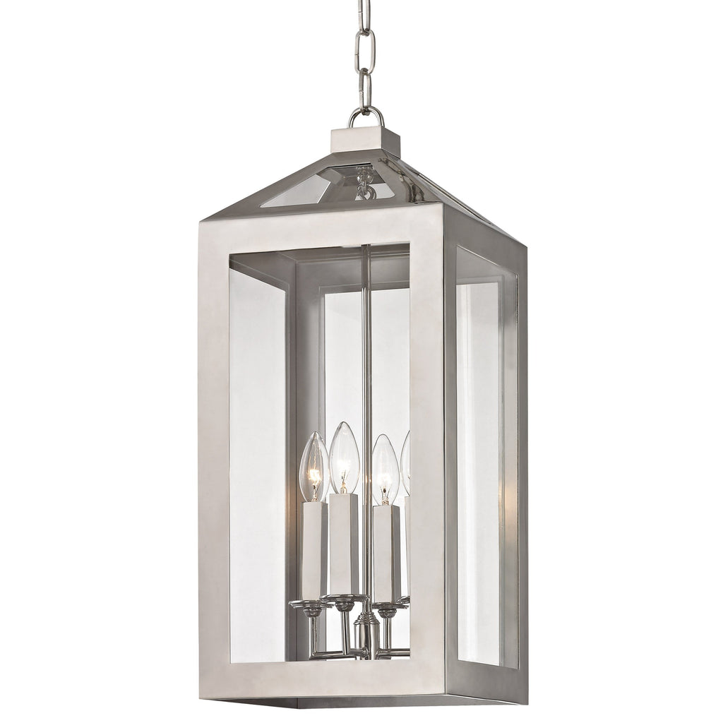 4 Light Polished Nickel Transitional Modern Chandelier - C193-6053-PN