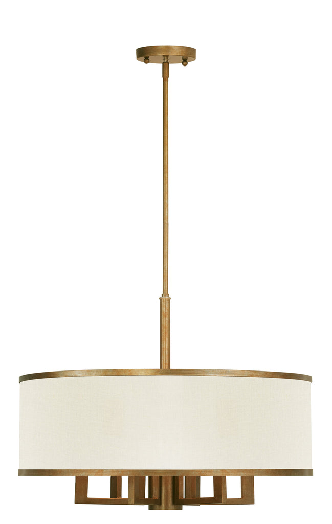 Livex Park Ridge 6 Light Antique Gold Leaf Chandelier - C185-62614-48