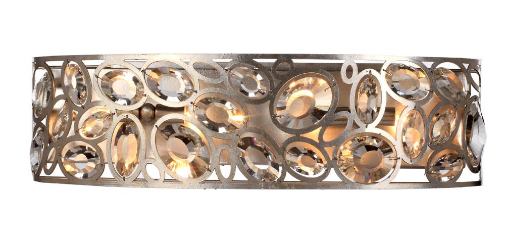 4 Light Distressed Twilight Eclectic Bathroom-Vanity Light Draped In Hand Cut Crystal - C193-7585-DT