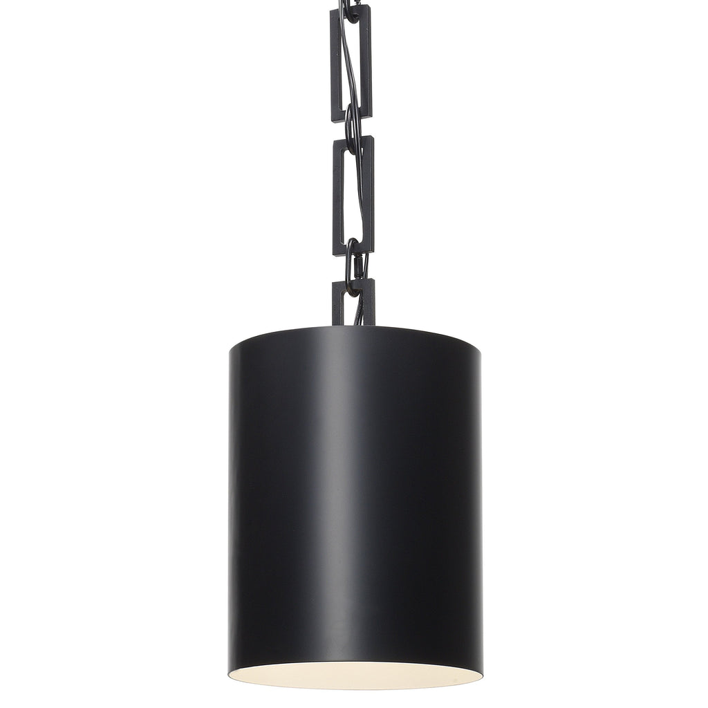 1 Light Matte Black Eclectic Industrial Modern Mini Chandelier - C193-8680-MK