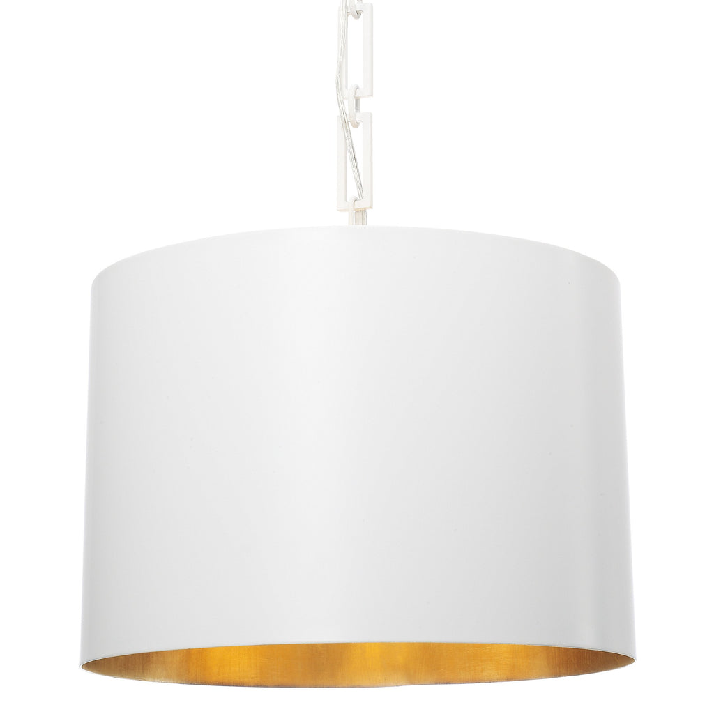 6 Light Matte White + Antique Gold Eclectic Industrial Modern Chandelier - C193-8686-MT-GA