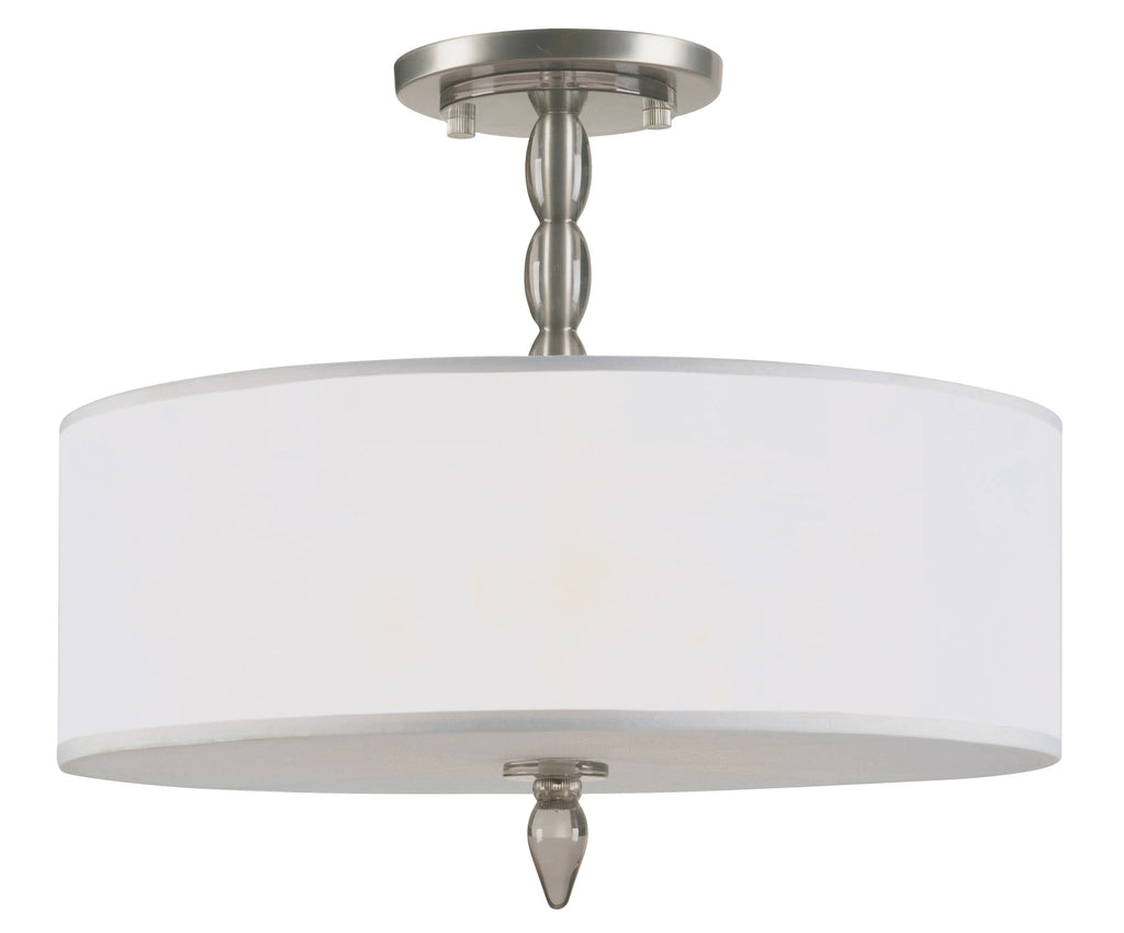 3 Light Satin Nickel Transitional Modern Chandelier - C193-9505-SN