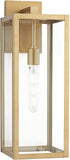 Titan 20 1/4" Soft Gold Clear Glass Modern Outdoor Wall Lantern