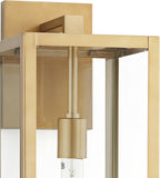 Titan 20 1/4" Soft Gold Clear Glass Modern Outdoor Wall Lantern