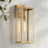 Titan 20 1/4" Soft Gold Clear Glass Modern Outdoor Wall Lantern