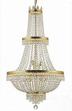 Made with Swarovski Crystal French Empire Crystal Chandelier Lighting H50" X W24" Good for Foyer, Entryway, Family Room, Living Room and More! - A93-CG/870/15SW