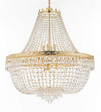 Nail Salon French Empire Crystal Chandelier Lighting - Great for The Dining Room, Foyer, Entryway, Family Room, Bedroom, Living Room and More! H 36" W 36" - G93-H36/CG/4199/25