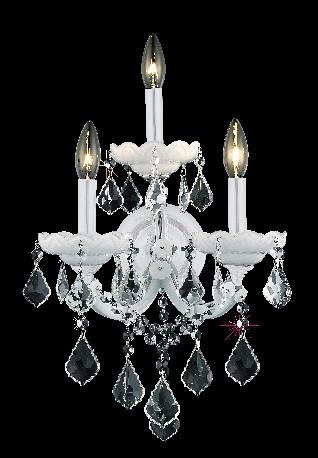 ZC121-2800W3WH/EC By Regency Lighting Maria Theresa Collection 3 Light Wall Sconces White Finish