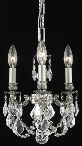 ZC121-9103D10PW/EC By Regency Lighting Lillie Collection 3 Light Chandeliers Pewter Finish
